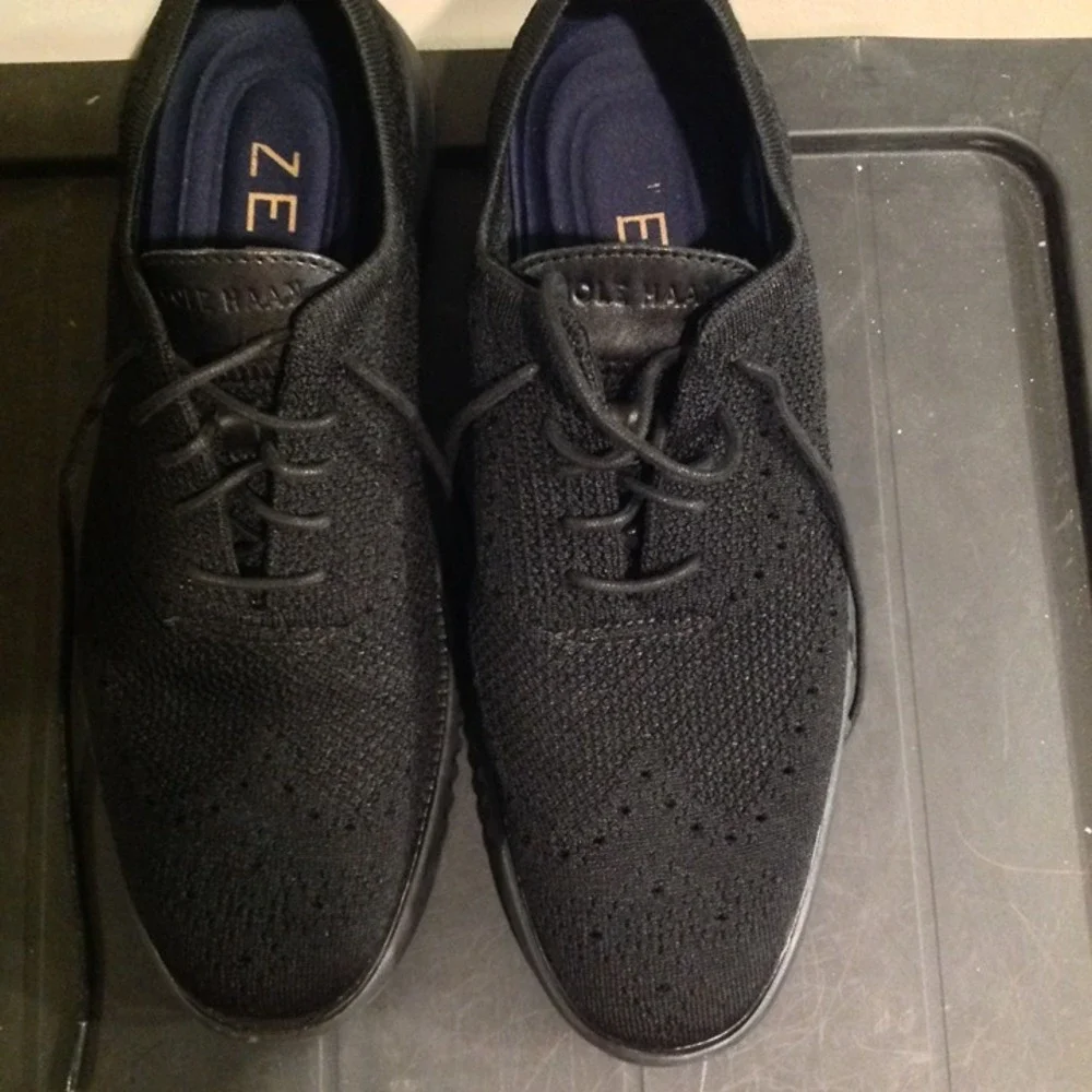 Cole Haan ZeroGrand Men's Knit Oxford Shoes Size‎ 10 Black